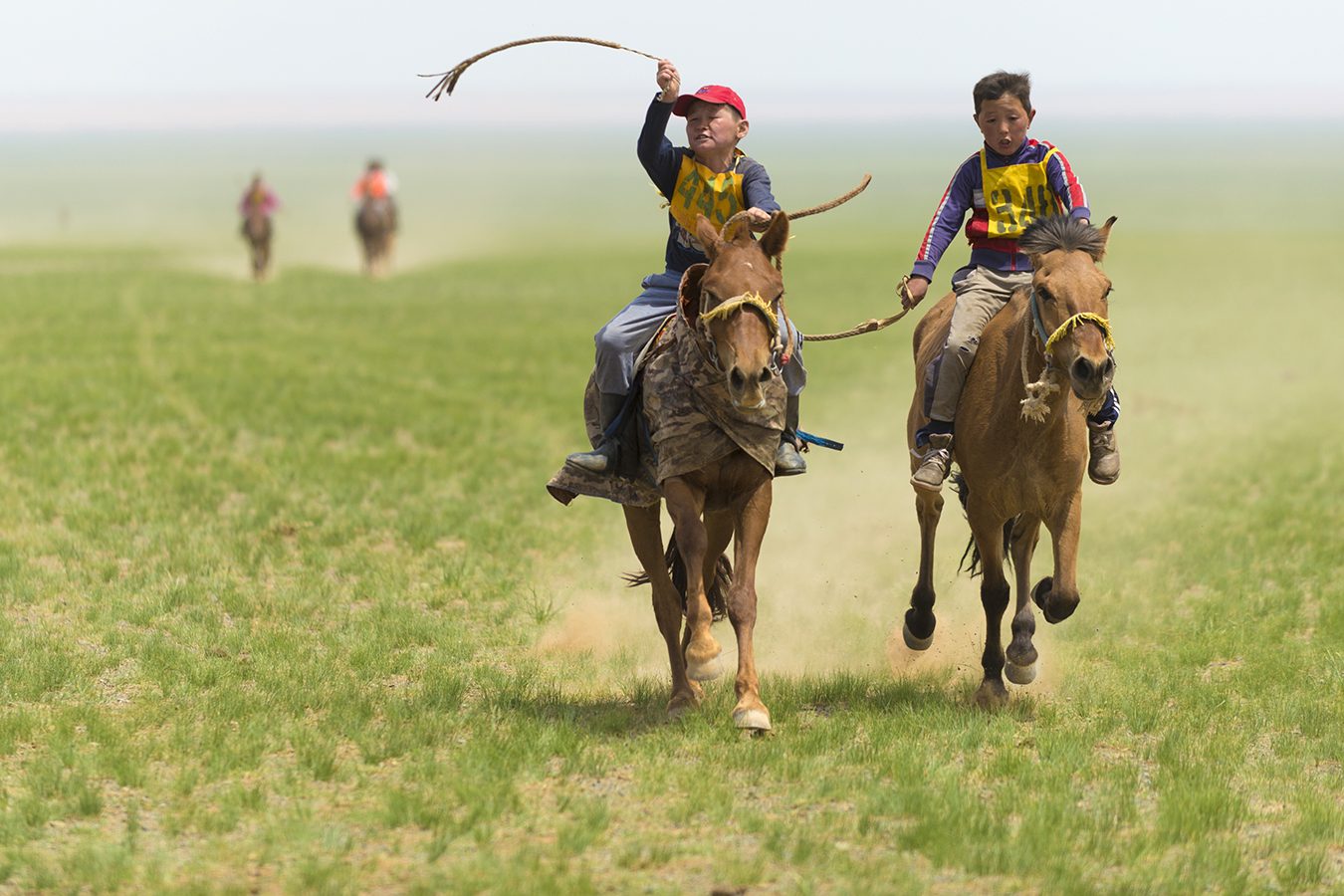 Mini Naadam (traditional festival and games from nomadic people) at Lamin Ovoo, Gobi desert, Umnugovi province, South Mongolia.
