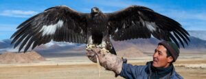Holding a Golden Eagle